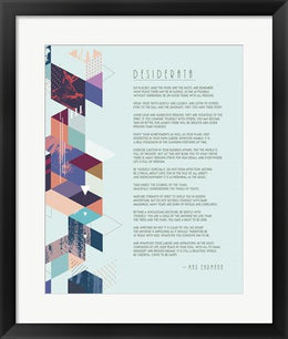 Desiderata Abstract Geometric Background by Quote Master