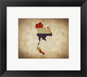 Map with Flag Overlay Thailand by Color Me Happy