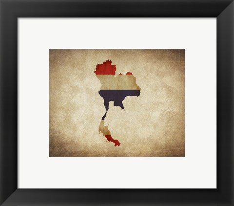 Map with Flag Overlay Thailand by Color Me Happy