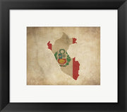 Map with Flag Overlay Peru by Color Me Happy