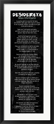 Framed Art Desiderata In Black Wall Decor 18x24 Artwork