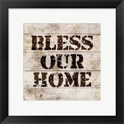Framed Art Bless Our Home In Wood Wall Decor18x24 Artwork