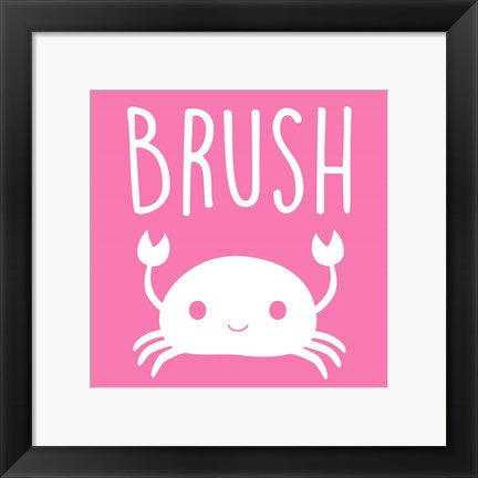 Framed Art Sea Creatures-Brush Wall Decor 18x24 Artwork