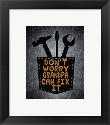 Framed Art Don't Worry In Black Wall Art Wall Decor 18x24 Artwork