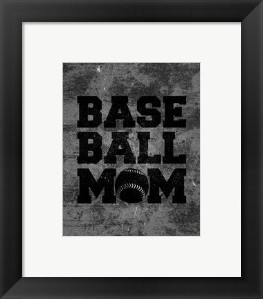 Framed Art Baseball Mom by Sports Mania Wall Decor 18x24 Artwork