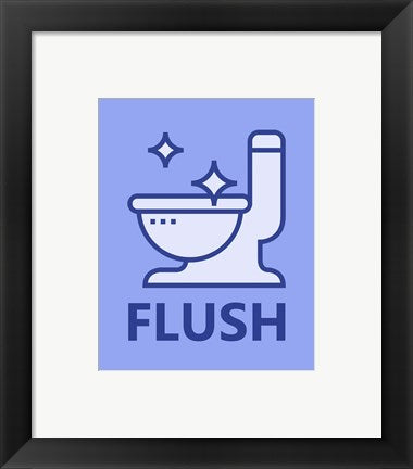 Framed Art Boy's Bathroom Task-Flush Wall Decor18x24 Artwork