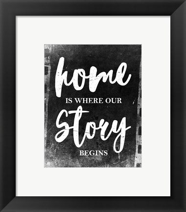 Framed Art Home Is Where Our Story Begins-Film Wall Decor 18x24 Artwork
