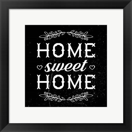 Framed Art Home Sweet Home-Black Wall Decor 18x24 Artwork