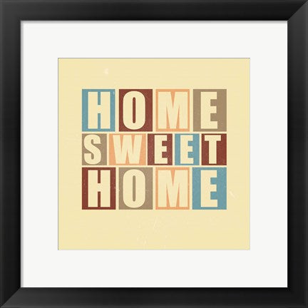 Framed Art Home Sweet Home-Retro Wall Decor 18x24 Artwork