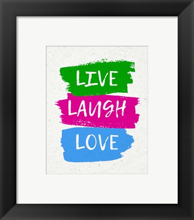 Framed Art Live Laugh Love-Bold Wall Decor 18x24 Artwork