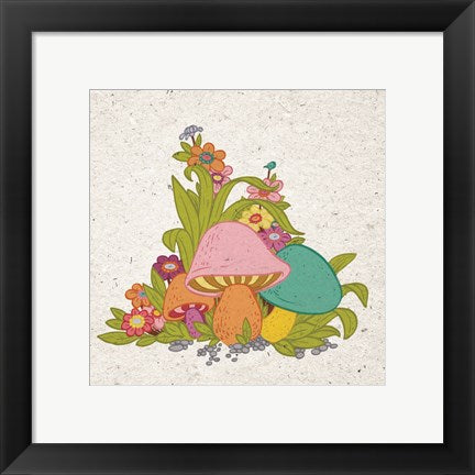 Framed Art Bold Mushroom Wall Art Wall Decor 18x24 Artwork