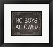 No Boys Allowed Chalkboard Background by Color Me Happy