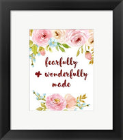 Framed Art Fearfully & Wonderfully Made Wall Decor18x24 Artwork
