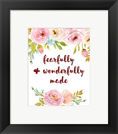 Framed Art Fearfully & Wonderfully Made Wall Decor18x24 Artwork