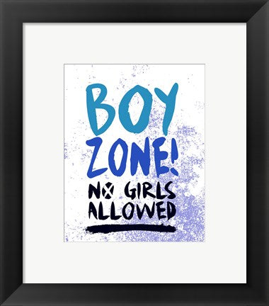 Framed Art Boy Zone-Grunge Wall Art Wall Decor 18x24 Artwork