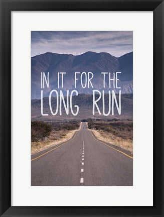 Framed Art For The Long Run by Take Me Away Wall Decor 18x24 Artwork
