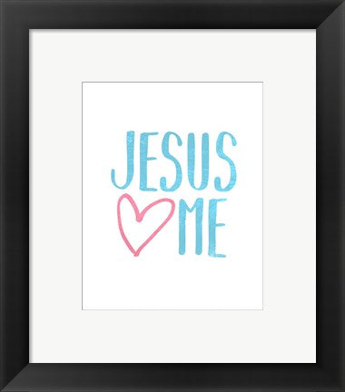 Framed Art Jesus Loves Me Wall Decor 18x24 Artwork
