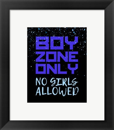 Framed Art Boy Zone-Sparkle Wall Art Wall Decor 18x24 Artwork