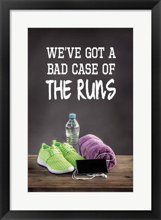 Framed Art We've Got A Bad Case Of The Runs by Sports Mania Wall Decor 18x24 Artwork