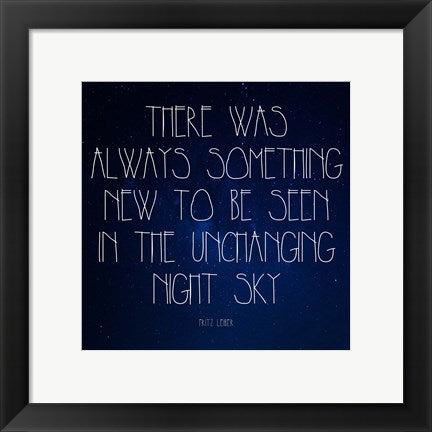 Framed Art Night Sky - Fritz Leiber Quote Wall Decor 18x24 Artwork
