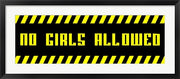 No Girls Allowed - Black Panoramic by Color Me Happy