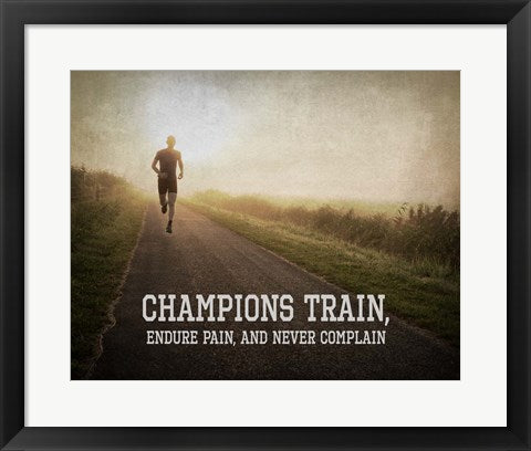 Framed Art Frame Art Champions Train Man Color by Sports Mania Wall Decor 18x24 Artwork