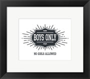 Boys Only Sunburst White Background by Color Me Happy
