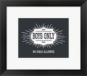 Boys Only Sunburst Cool Gray Background by Color Me Happy
