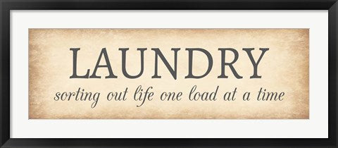 Framed Art Aged Laundry Sign - Sorting Out Life Wall Decor18x24 Artwork