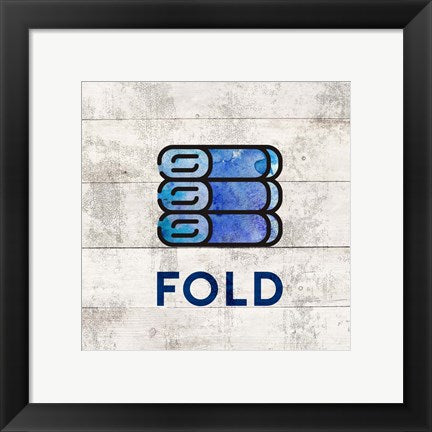 Framed Art Laundry Sign White Wood Background - Fold Wall Decor 18x24 Artwork