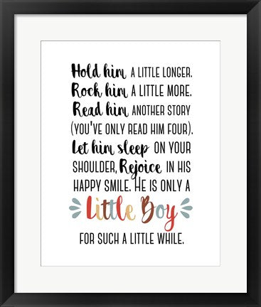 Framed Art Hold Him A Little Longer Red Palette Wall Decor 18x24 Artwork