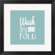 Wash Dry And Fold Blue Background by Color Me Happy