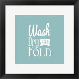 Wash Dry And Fold Blue Background by Color Me Happy