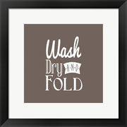 Wash Dry And Fold Brown Background by Color Me Happy