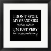 I Don't Spoil My Grandkids Leaf Design Black by Color Me Happy