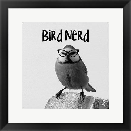 Framed Art Bird Nerd - Blue Tit Wall Art Wall Decor 18x24 Artwork