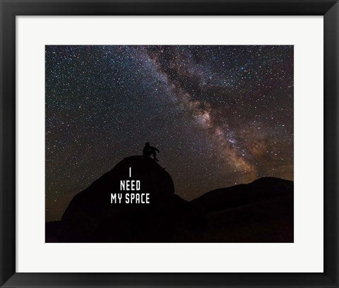 Framed Art I Need My Space - Color Wall Decor 18x24 Artwork