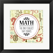 Math The Only Subject That Counts Red by Color Me Happy