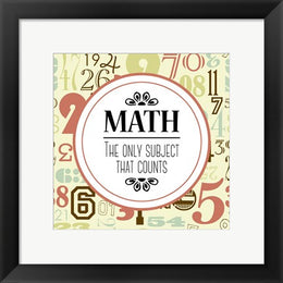 Math The Only Subject That Counts Red by Color Me Happy