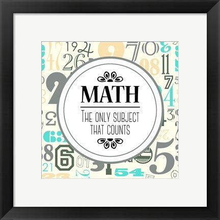 Math The Only Subject That Counts Gray by Color Me Happy