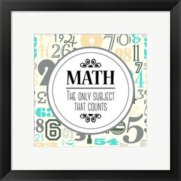 Math The Only Subject That Counts Gray by Color Me Happy