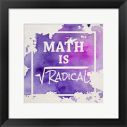 Math Is Radical Watercolor Splash Purple by Color Me Happy