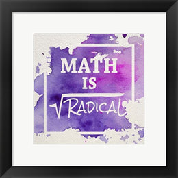 Math Is Radical Watercolor Splash Purple by Color Me Happy