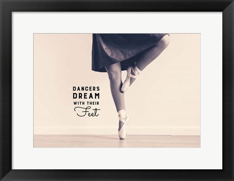 Framed Art Dancers Dream With Their Feet Wall Decor18x24 Artwork