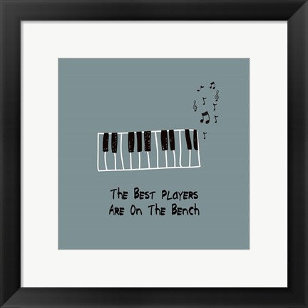 Framed Art The Best Players Are On The Bench Blue Wall Decor 18x24 Artwork