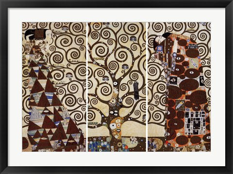 Framed Art Frame Art Tree of Life, c.1909 (triptych) by Gustav Klimt Wall Decor 18x24 Artwork