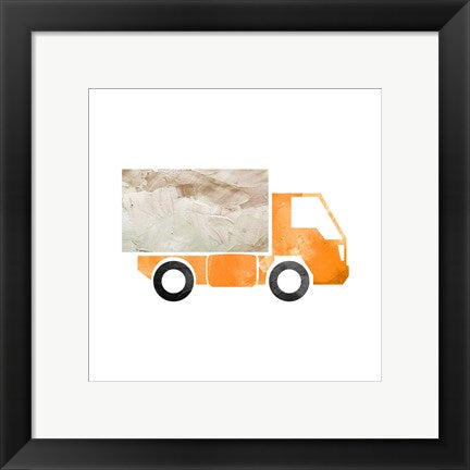 Framed Art Truck With Paint Texture - Part III Wall Decor 18x24 Artwork