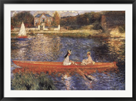 Framed Art La Seina a Asniers by Pierre-Auguste Renoir Wall Decor 18x24 Artwork