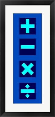 Math Symbols Wall Scroll - Blue by Color Me Happy