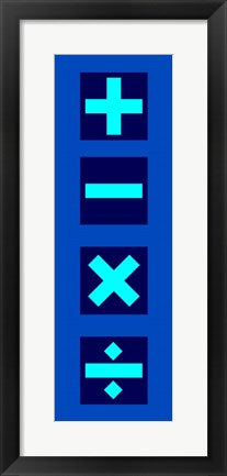 Math Symbols Wall Scroll - Blue by Color Me Happy